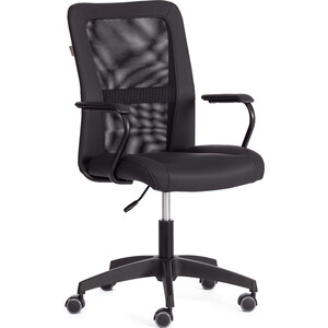 Кресло TetChair STAFF кож/зам/ткань, черный, 36-6/W-11 (21346) офисное кресло tetchair leader ткань бордо 2604