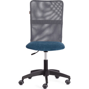 Кресло TetChair START флок/ткань, синий/серый, 32/W-12 (21294)
