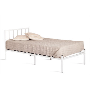 Кровать TetChair Bruno металл, 90*200 см, белый (20684) кровать олмеко односпальная каролина патина вудлайн кремовый пвх сандал белый осн