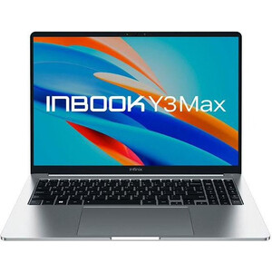 Ноутбук INFINIX Inbook Y3 MAX_YL613 16'' Intel Core i3 1215U(1.2Ghz)/16Gb/512GB/Int:Intel UHD Graphics/DOS/Silver (71008301586) ноутбук infinix inbook y3 max yl613 71008301533 16 core i3 1215u 8gb ssd 512gb uhd graphics серебристый