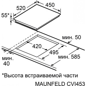 Индукционная варочная панель MAUNFELD CVI453STBKC