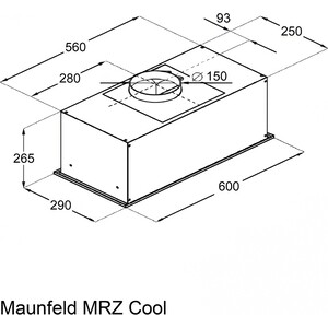 Вытяжка встраиваемая MAUNFELD MZR Cool 60 чёрный