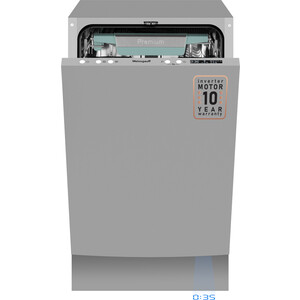 Встраиваемая посудомоечная машина Weissgauff BDW 4575 D Inverter AutoOpen Timer Floor