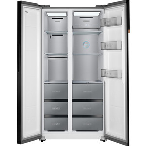 Холодильник Weissgauff WSBS 590 NoFrost Inverter Premium Dark Grey Glass