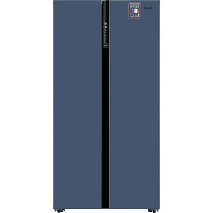 Холодильник Weissgauff WSBS 600 NoFrost Inverter Blue Glass