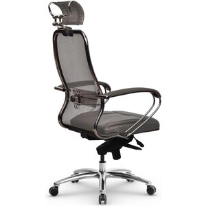 Кресло Метта Samurai SL-2.04 MPES Светло-коричневый/Серый/Серый