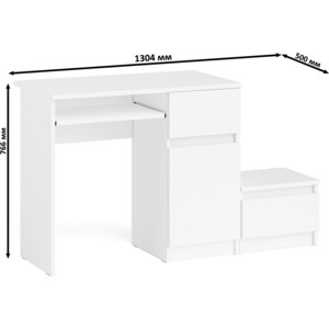 Стол компьютерный СВК Мори МС-1 правый + Тумба ТМП400.1, цвет белый (1026848) Мори МС-1 правый + Тумба ТМП400.1, цвет белый (1026848) - фото 5