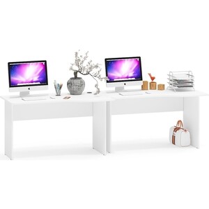 Два стола письменных Мебельный двор С-МД-1-04, цвет белый шагрень (1028371) стол письменный мебельный двор с мд 1 04 дуб