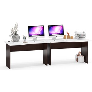 Два стола письменных Мебельный двор С-МД-1-04, цвет венге/белый шагрень (1028370)