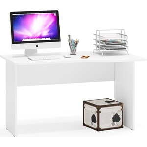 Стол письменный Мебельный двор С-МД-1-04, цвет белый шагрень (1028369) стол письменный мебельный двор с мд 1 04 дуб