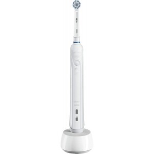 Электрическая зубная щетка Oral-B Pro 500 Sensitive белый электрическая зубная щётка luazon lp 009 вибрационная 8500 дв мин 4 насадки 2хаа розовая