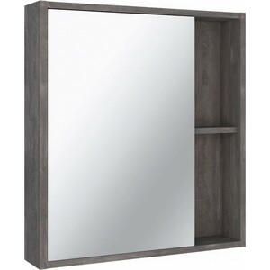 Зеркальный шкаф Runo Эко 60х65 железный камень (00-00001325) зеркальный шкаф runo мальта 85х75 дуб серый 00 00001104