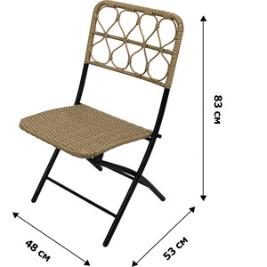 Набор мебели Garden story Арго (стол+2 кресла, ротанг темно-бежевый) (SG-22012)