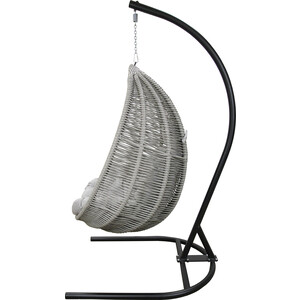Кресло подвесное Garden story Ибица графит, подушка estera светло-серый (D2709)