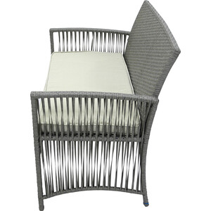 Набор мебели Garden story Лондон (стол+2 кресла+диван ротанг серый, подушки серые) (GS9026)