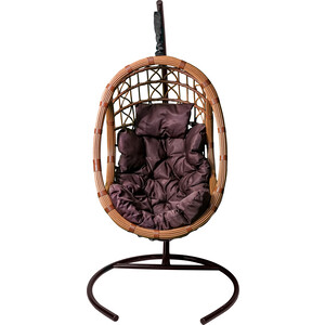 Кресло подвесное Garden story Ривьера бежевое, подушка коричневая (CN850- МТКОР)