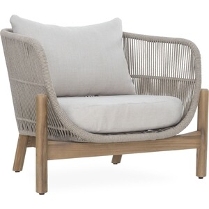 Набор мебели Garden story Риччи MAX (стол+2кресла+диван, веревки серые, подушки серые) (GS052)