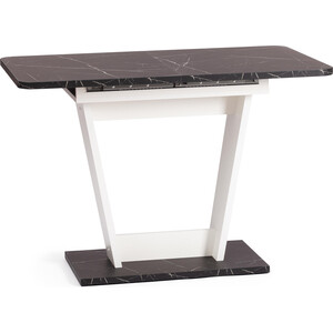Стол обеденный TetChair FOX раздвижной Мрамор черный/Белый (21177) олмеко стол обеденный аппетит 55 02 прямоугольный мрамор металл