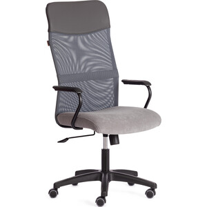 Кресло TetChair PRACTIC (мп) флок/кож/зам , серый/металлик, 29/W-12/36 (21448) кресло tetchair кресло leader флок серый 29