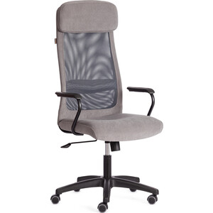 Кресло TetChair PROFIT (мп) флок/ткань, серый, 29/W-12 (21447) офисное кресло tetchair leader ткань бордо 2604