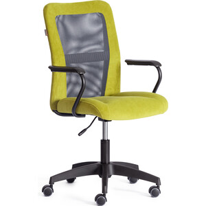 Кресло TetChair STAFF флок/ткань, олива/серый, 23/W-12 (21454) кресло tetchair selfi велюр clermon малахит 089 21270