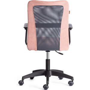 Кресло TetChair STAFF флок/ткань, розовый/серый, 137/W-12 (21455)