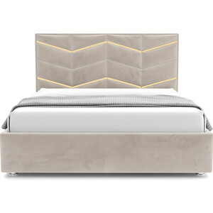 Кровать с подъемным механизмом Это мебель Line Gold 160 - Velutto 17 (НФ-00010501) плед line 150x200 см велсофт бежевый paper 1