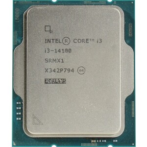 Процессор Intel Core i3-14100 OEM 3,50GHz, L2 5Mb, Cache 12Mb, Base TDP 60W, Turbo TDP 110W, S1700