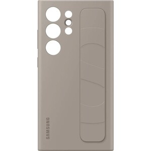 Чехол Samsung для Galaxy S24 Ultra Standing Grip Case серо-коричневый (EF-GS928CUEGRU) чехол samsung silicone grip case s23 ultra чёрный ef gs918tbegru