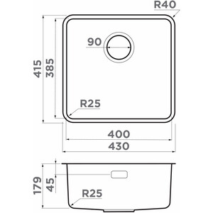 Кухонная мойка Omoikiri Omi 43-U/I Ultra светлое золото (4997412)