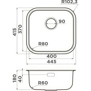 Кухонная мойка Omoikiri Omi 44-U/I светлое золото (4993268)