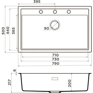 Кухонная мойка Omoikiri Sintesi 79 canyon (4997137)