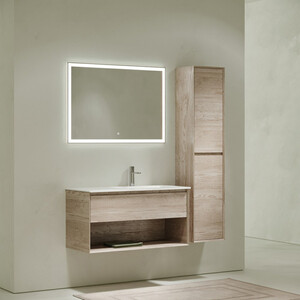 Мебель для ванной Sancos Marmi 1.0 100х45 правая, дуб галифакс натуральный