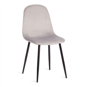 Стул TetChair BREEZE (mod. 4724) / 1 шт. в упаковке, вельвет/металл, Light grey (светло-серый) HLR14 / черный