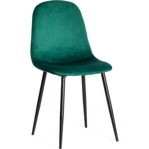 Стул TetChair BREEZE (mod. 4724) / 1 шт. в упаковке, вельвет/металл, Light dark green (изумрудный) HLR56 / черный