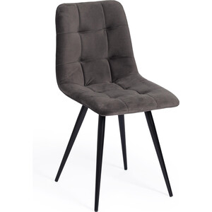 Стул TetChair CHILLY (mod. 7095-1) / 1 шт. в упаковке, ткань/металл, высота до сиденья 50 см, темно-серый barkhat 14/черный