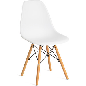 Стул TetChair CINDY (EAMES) (mod. 1801) / 1 шт. в упаковке, дерево бук/металл/сиденье пластик, White (белый)