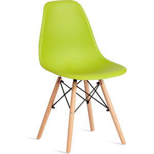 Стул TetChair CINDY (EAMES) (mod. 1801) / 1 шт. в упаковке, дерево бук/металл/сиденье пластик, Olive (оливковый)