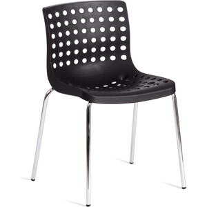 Стул TetChair SKALBERG (mod. C-084-A) / 1 шт. в упаковке, металл/пластик, Black (черный) / Chrome (хром)