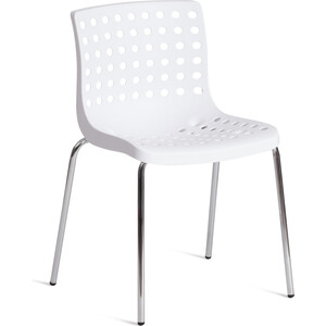 Стул TetChair SKALBERG (mod. C-084-A) / 1 шт. в упаковке, металл/пластик, White (белый) / Chrome (хром)