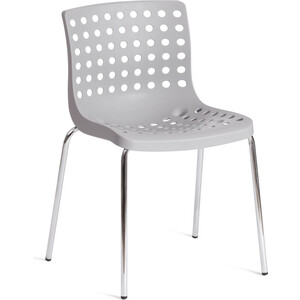 Стул TetChair SKALBERG (mod. C-084-A) / 1 шт. в упаковке, металл/пластик, Grey (серый) / Chrome (хром)