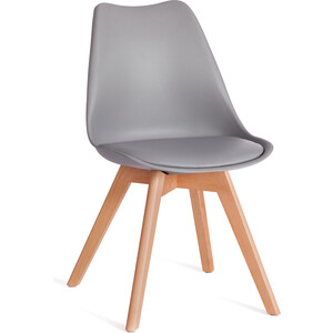 Стул TetChair TULIP (mod. 73-1) / 1 шт. в упаковке, дерево/пластик/экокожа, серый