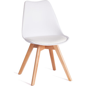 Стул TetChair TULIP (mod. 73-1) / 1 шт. в упаковке, дерево/пластик/экокожа, белый