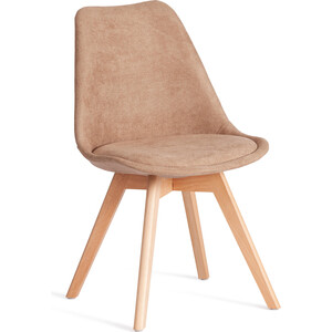 Стул TetChair TULIP SOFT (mod. 053V) / 1 шт. в упаковке, дерево/пластик/ткань, Бежевый (Beige) LY1701-4