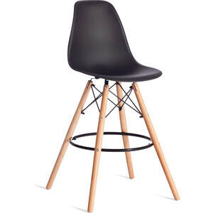 Барный стул TetChair Cindy Bar Chair (mod. 80-1) / 1 шт. в упаковке, дерево бук/металл/пластик, Black (Черный) 3010/ натуральный