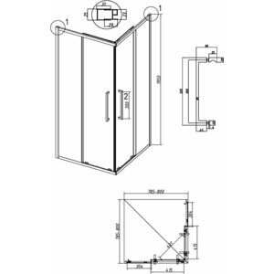 Душевой уголок Grossman Cosmo 80x80 прозрачный, хром (300.K33.02.8080.10.00)