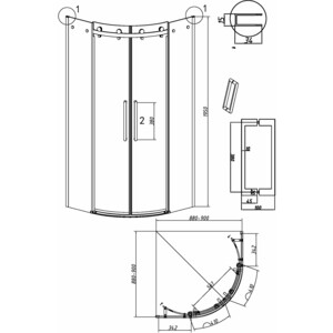 Душевой уголок Grossman Classic 100x100 прозрачный, хром (301.K33.04.1010.10.00)