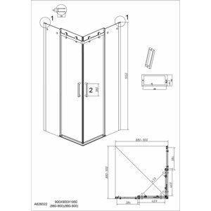 Душевой уголок Grossman Classic 90x90 прозрачный, хром (300.K33.04.9090.10.00)