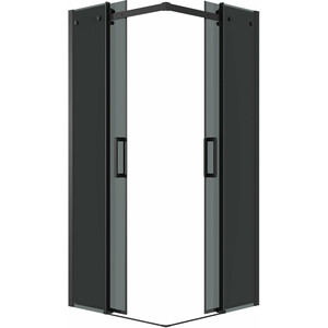 Душевой уголок Grossman Classic 90x90 тонированный, черный матовый (300.K33.04.9090.21.10)