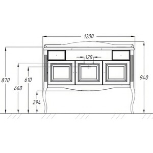 Тумба с раковиной Opadiris Лаура 120 белая (Z0000012472, 10.210.01200.001)